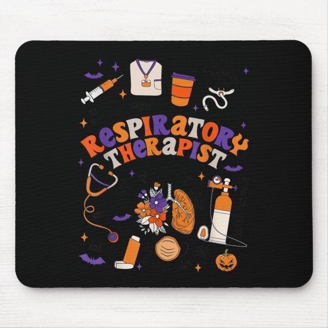 Resratory Therast Shirt Halloween Resratory Theras Mouse Mat (Front)