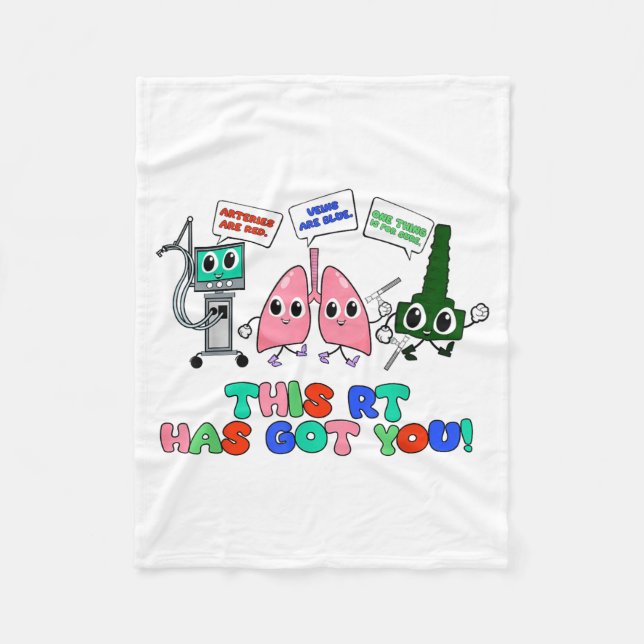 Resratory Therast Valentine’s Day Design Lung Squa Fleece Blanket (Front)