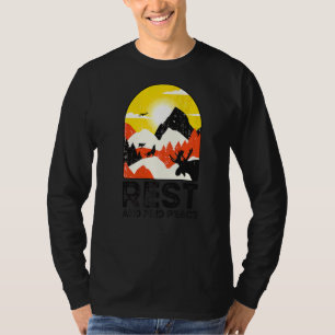 Rest And Find Peace Motivation Inspiration Hiking T-Shirt