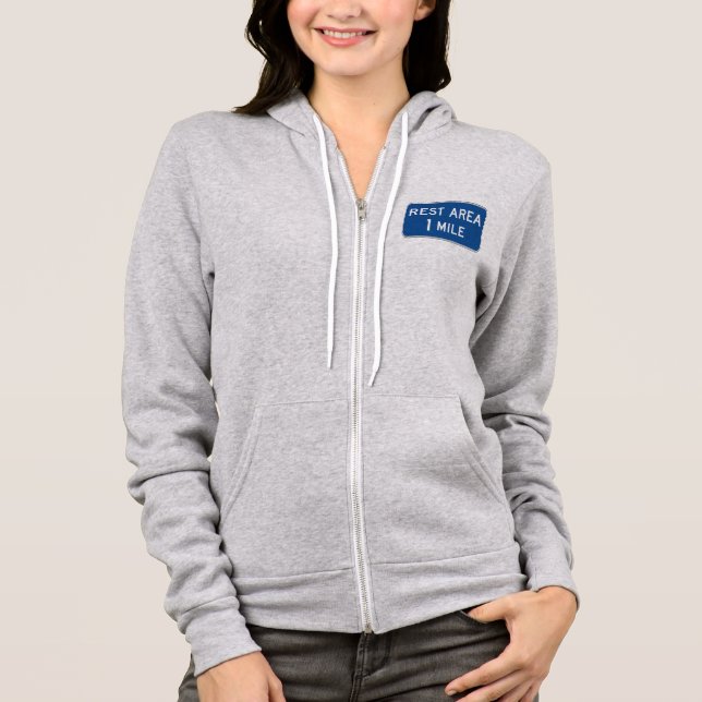 Rest Area Road Sign Hoodie (Front)