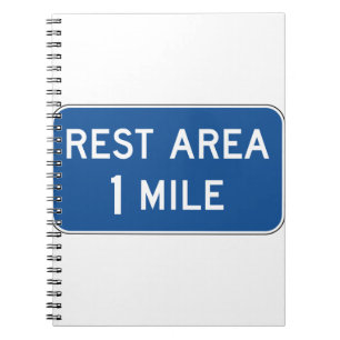 Rest Area Road Sign Notebook