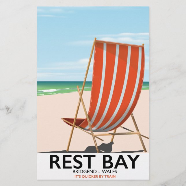 Rest Bay Bridge End Wales Stationery (Front)
