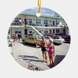 Rest Cove Motel in the 1960's Ceramic Tree Decoration