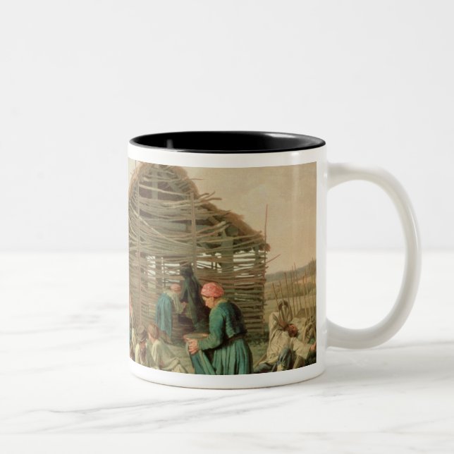 Rest during Haying, 1861 Two-Tone Coffee Mug (Right)