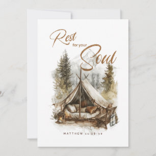 Rest For Your Soul Christian Boho Blank Card