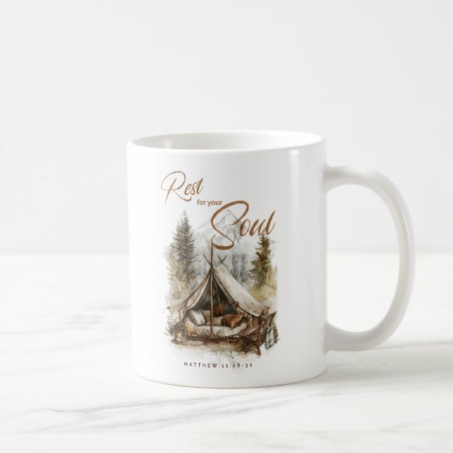 Rest For Your Soul Christian Boho Coffee Mug (Right)