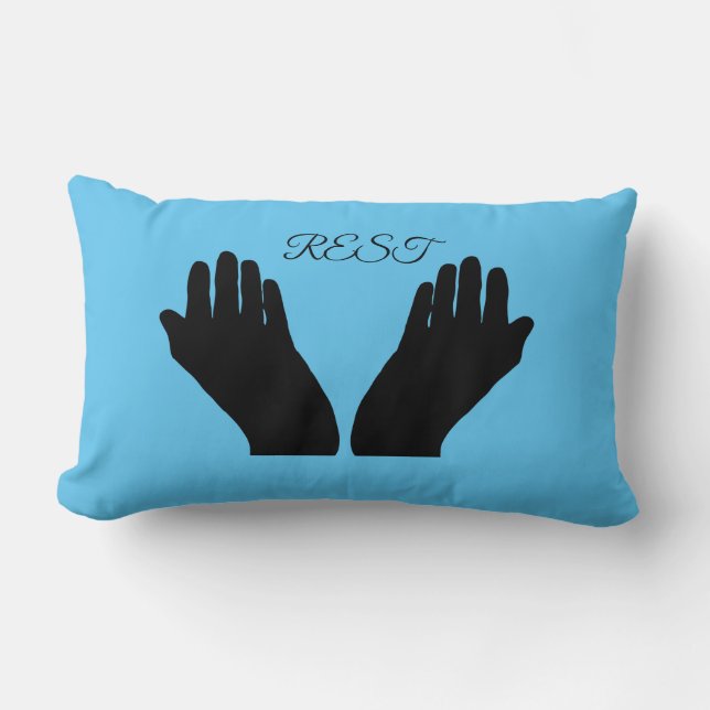 Rest in God's hands  Lumbar Cushion (Front)