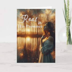 Rest in His Presence Christian Encouragement Card