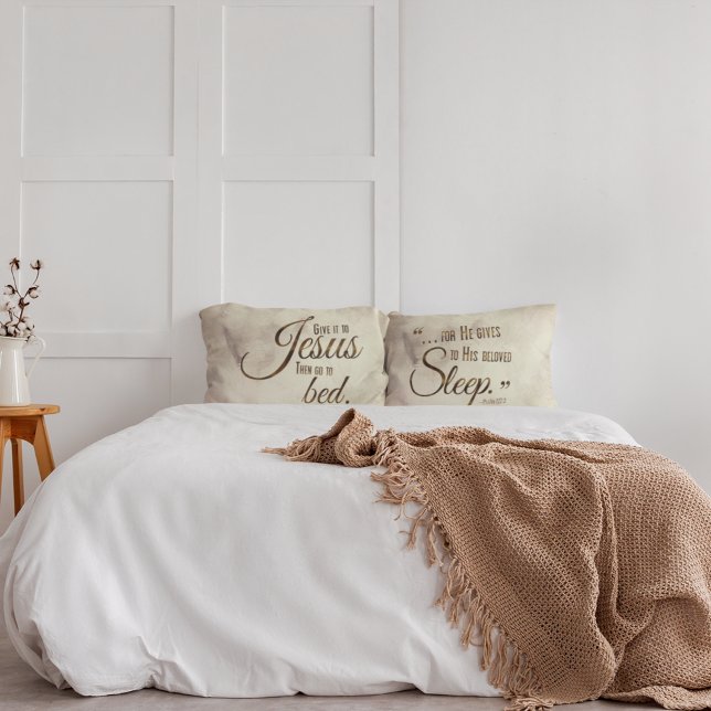 REST IN JESUS Christian Quote Pillow Case Set (Creator Uploaded)