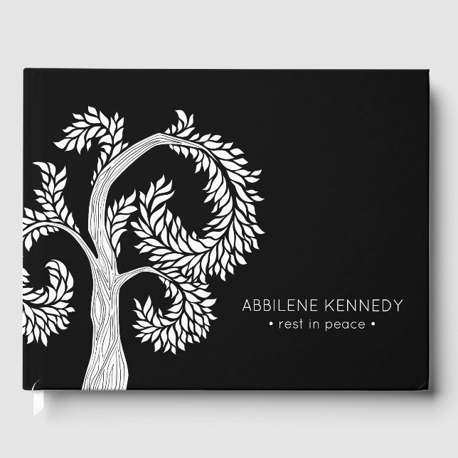 rest in peace funeral guest book tree by abbey (Front)