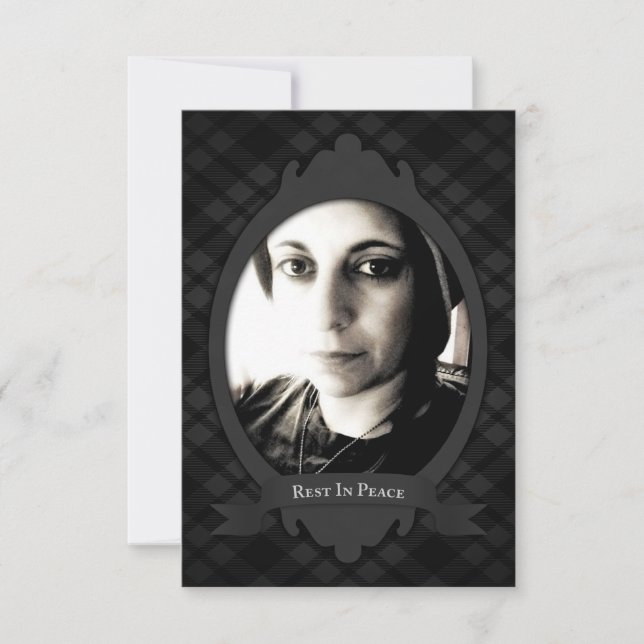 rest in peace funeral service announcements (Front)