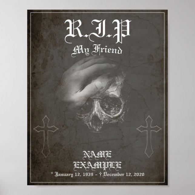 Rest in Peace my Friend - vintage Poster (Front)