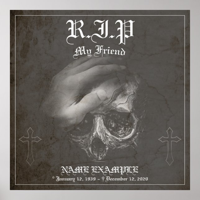 Rest in Peace my Friend - vintage Poster (Front)