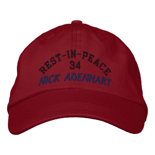 REST-IN-PEACE, NICK ADENHART,  34 EMBROIDERED HAT (Front)