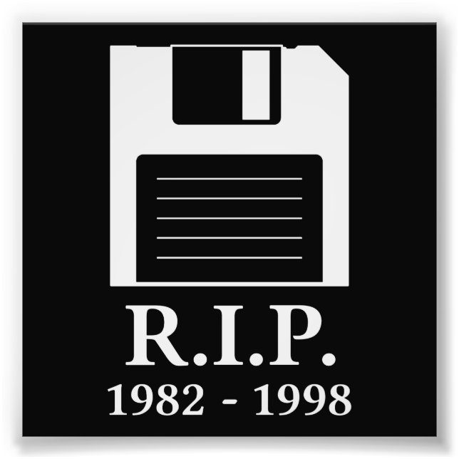 Rest in Peace RIP Floppy Disc Photo Print (Front)