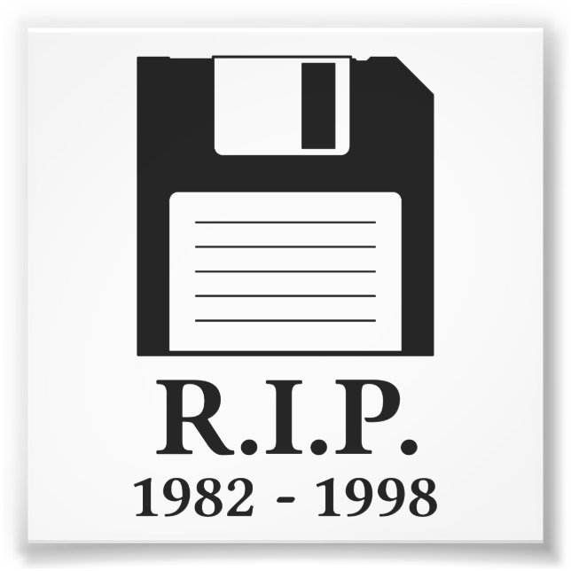 Rest in Peace RIP Floppy Disc Photo Print (Front)