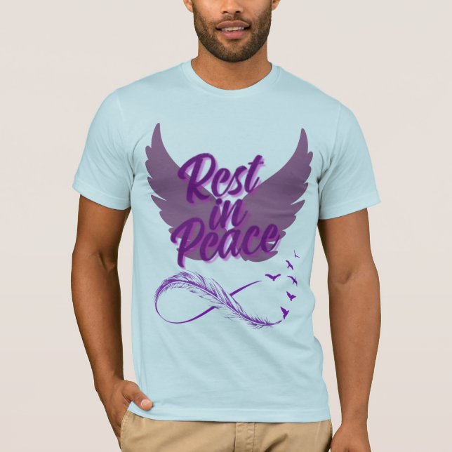 rest in peace tshirts angel wings (Front)