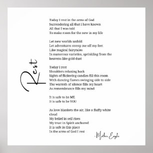 Rest In The Arms Of God Love poem poster wall art 