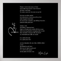 Rest In The Arms Of God Love poem poster wall art 