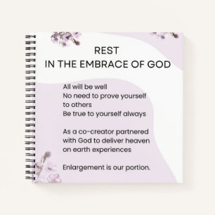 Rest In The Embrace Of God Poem Notebook