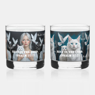 Rest in the Lord. (Psalm 37:7) Whiskey Glass