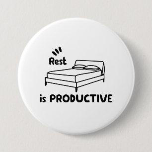 Rest is Productive - Mental Health dan Self Care 7.5 Cm Round Badge