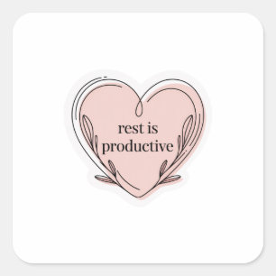 Rest Is Productive Sticker   Self-Love Affirmation