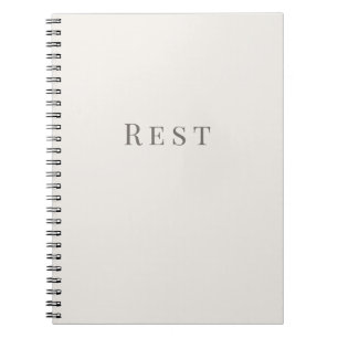 Rest – Minimal Typography Notebook