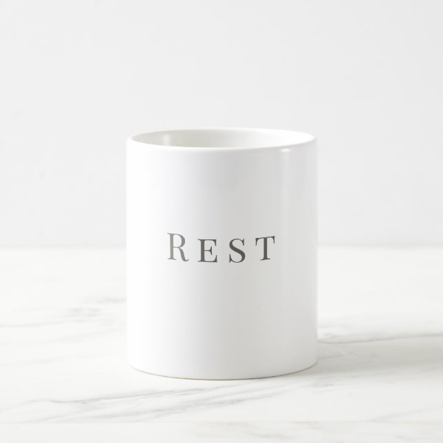 Rest Mug – Minimal Typography Design (Center)