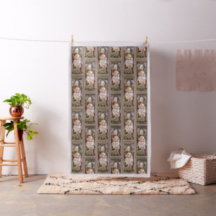 Rest Of The Night by Alphonse Mucha Fabric