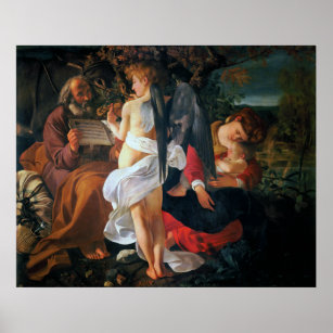 Rest on the Flight into Egypt, Caravaggio Poster