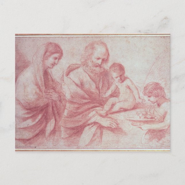 Rest on the Flight into Egypt (red chalk on paper) Postcard (Front)