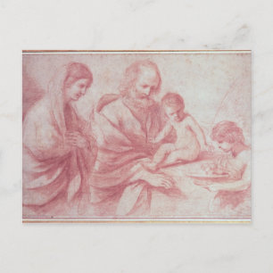 Rest on the Flight into Egypt (red chalk on paper) Postcard
