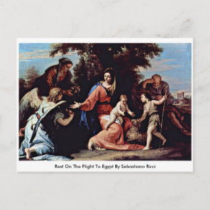 Rest On The Flight To Egypt By Sebastiano Ricci Postcard