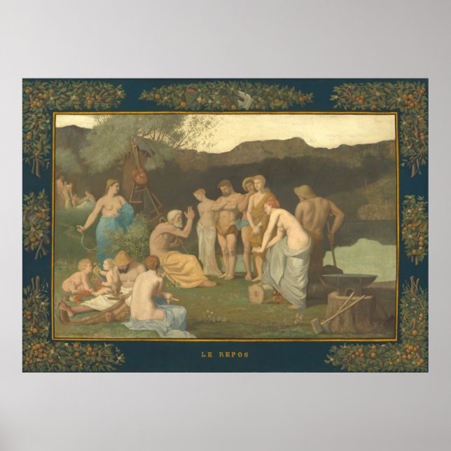 Rest - Pierre Puvis de Chavannes Fine Art Poster (Front)