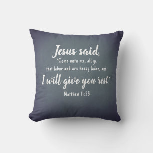 Rest Scripture Personalised Cushion