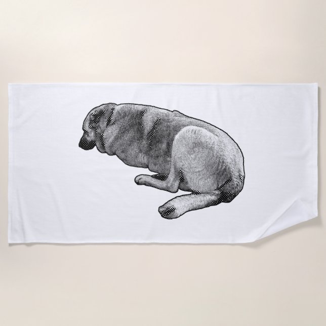 Rest Under Open Quiet Beach Towel (Front)