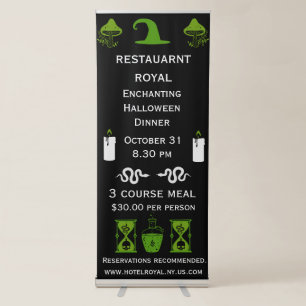 Restaurant And Hotel Halloween Meal Event Retractable Banner