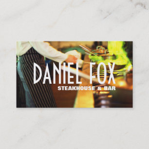 Restaurant Bar Iron Chef Cooking Classes Business Card