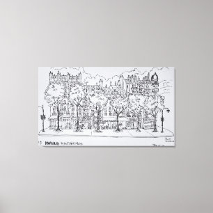 Restaurant Boulevard Montparnasse Paris, France Canvas Print