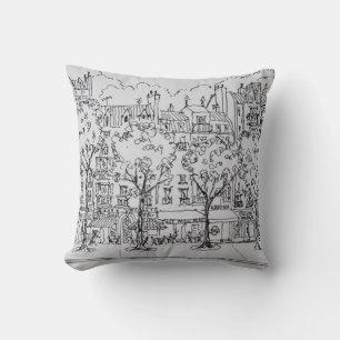 Restaurant Boulevard Montparnasse Paris, France Cushion
