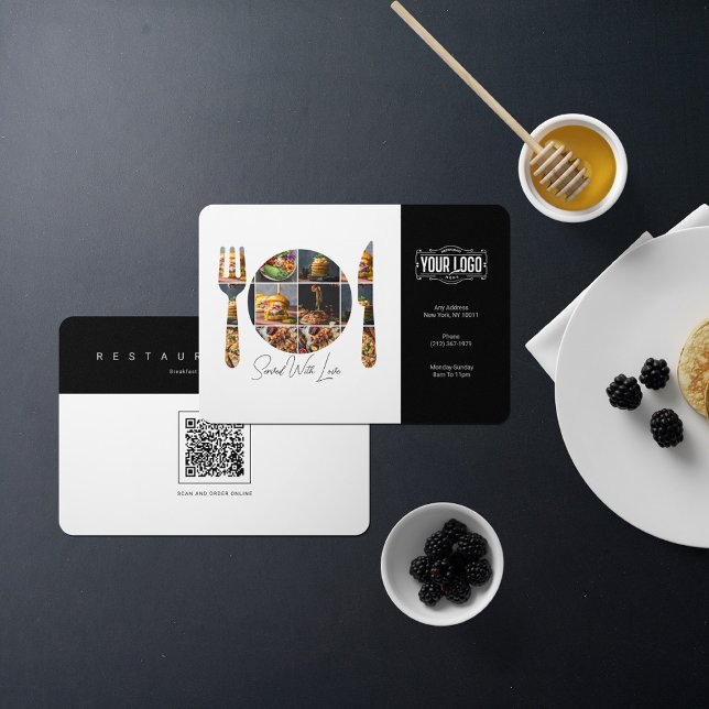 Restaurant Business Card and Online Order QR Code (Creator Uploaded)