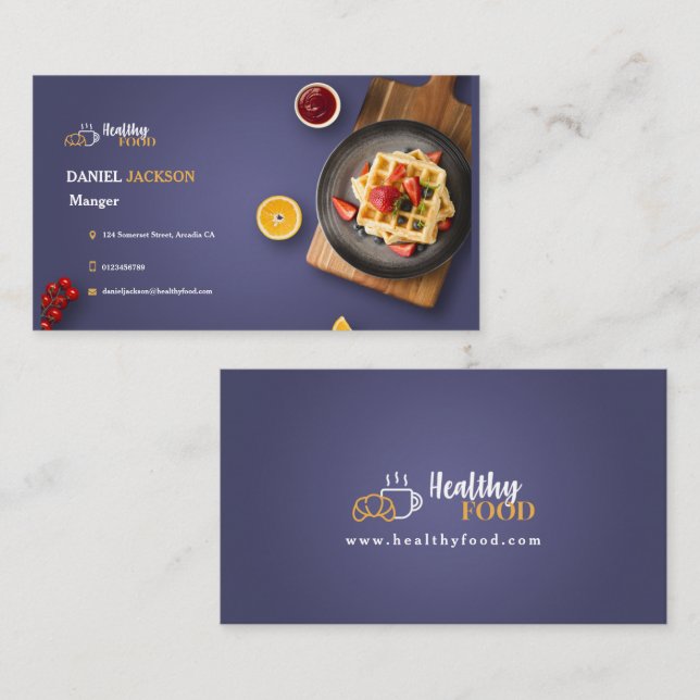 Restaurant Business Card , Food Service Marketing (Front/Back)