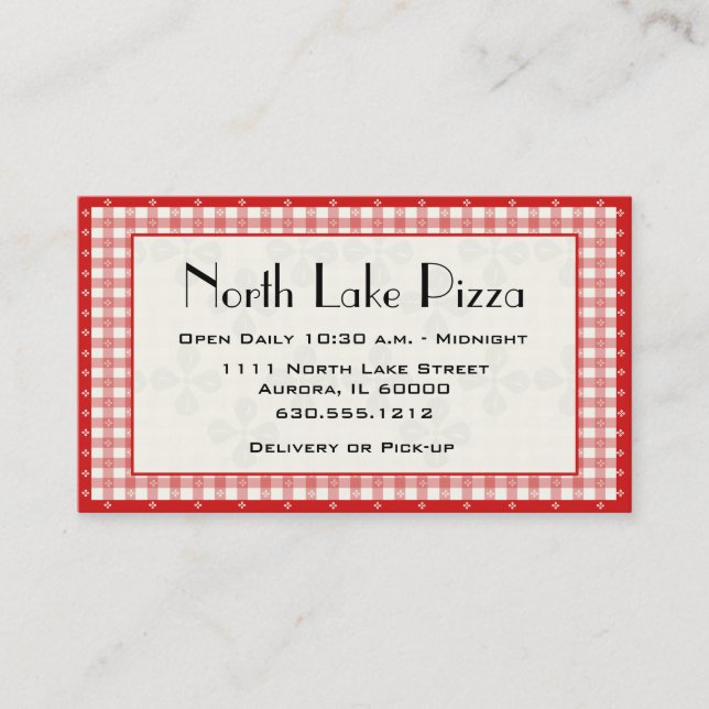 Restaurant Business Card Template (Front)