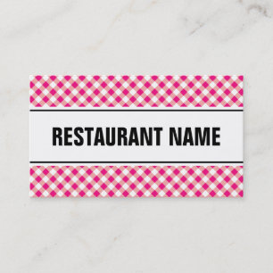 Restaurant business card template   red tablecloth