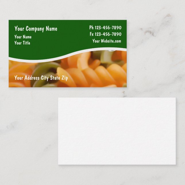 Restaurant Business Cards (Front/Back)