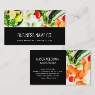 Restaurant Business Cards / Black BG