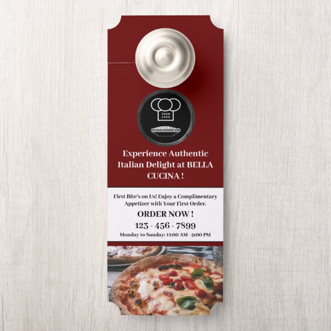 Restaurant Business Door Hanger (On Knob)
