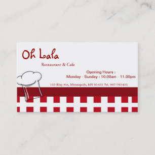 Restaurant Cafe Business Card
