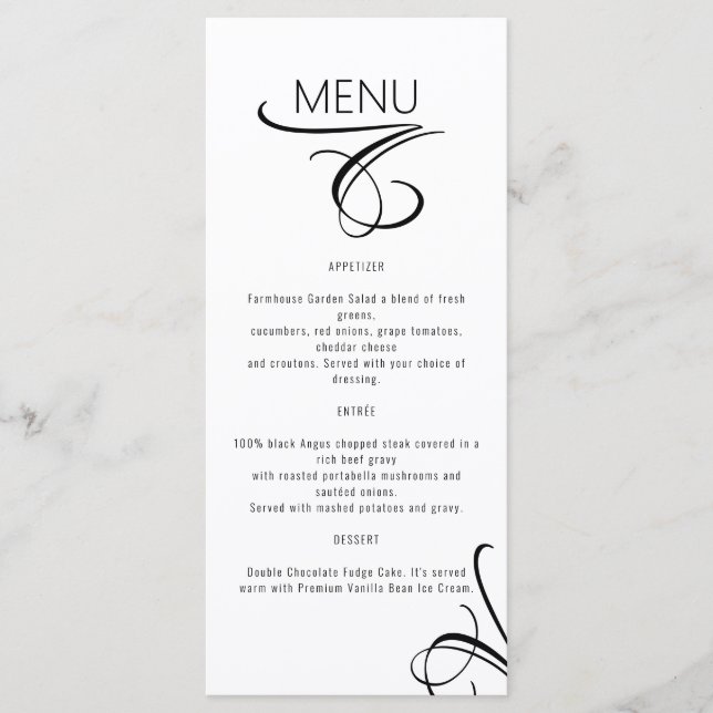 Restaurant Cafe Lounge Menu (Front)